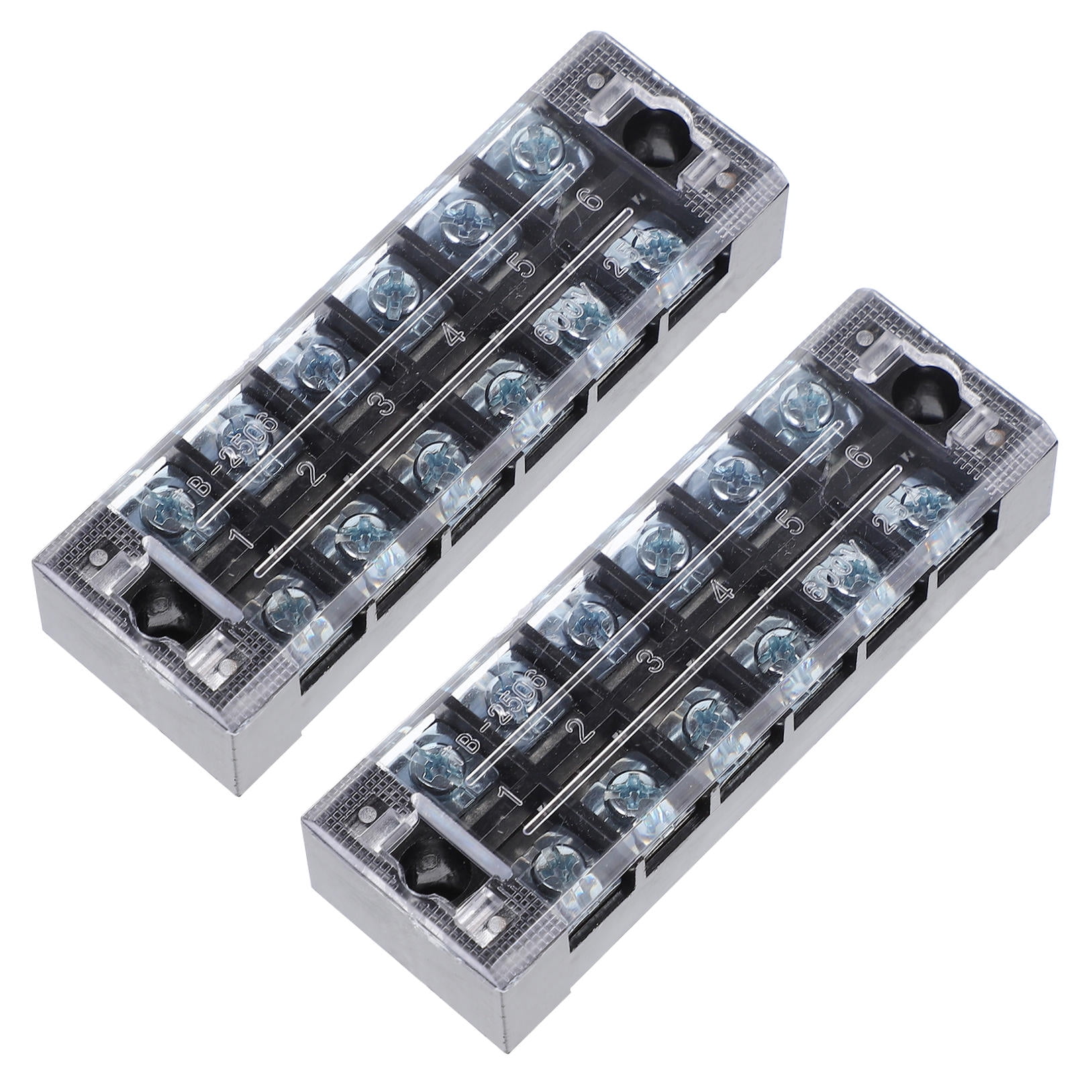 FRCOLOR 5pcs Practical Dual Row Screw Terminal Strips Insulated Terminal Blocks