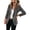 Gray, variant on cocolona Casual Blazers for Women Long Sleeve Open Front Button Suit Jacket Fall Winter Lined Trendy Jacket