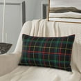 thumbnail image 5 of Gukieu Buffalo Plaid Dark Green Print Plush Pillow Cover, Hidden Zipper Pillow Protector without Pillow Core, Suitable for Bedroom, Office, Car Decoration-14"x20", 5 of 6