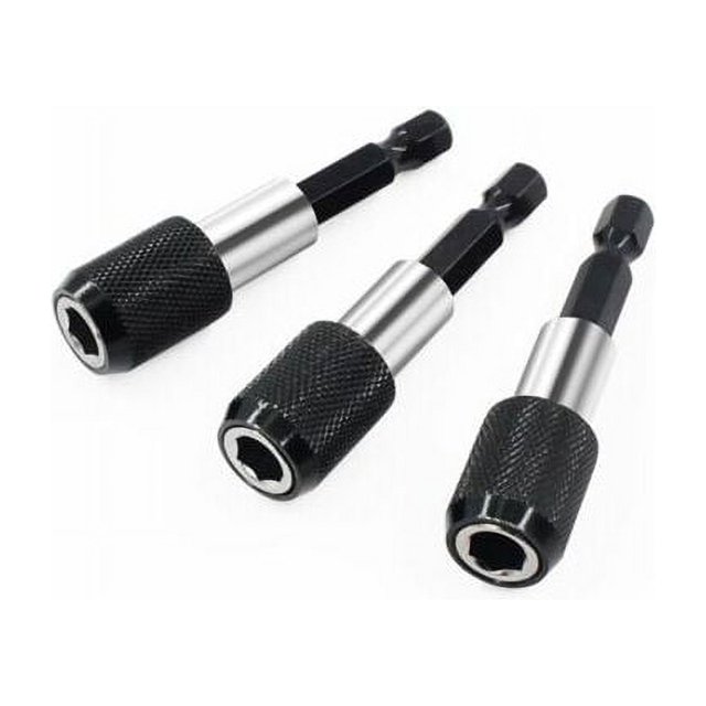3 uds vástago hexagonal de 6,35mm soporte de puntas de destornillador magnético puntas de destornillador para barra de liberación rápida, longitud 60mm, negro