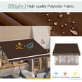 thumbnail image 4 of YODOLLA 13'×9.8' Manual Retractable Awning Sun Shade Patio Awning Cover Outdoor Patio Canopy Sunsetter Deck Awnings with Manual Crank Handle, Brown, 4 of 7