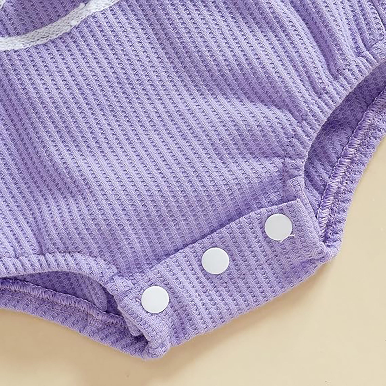 Easter Outfits for Girls Easter Baby Girl Outfit Fly Sleeve Embroidery Romper Bunny Tail Bodysuit Easter Set Baby Easter Outfit 0 Months-3 Months