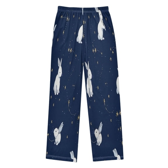 Ttyddzy Rabbits and Stars Printed Boy's Pajama Pants, Cotton-like Modal for Spring/Autumn