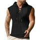 thumbnail image 1 of Blusa con Capucha para Hombres, Moda de Verano Delgada Casual de Color Sólido sin Mangas para Negocios Y Uso Diario, Camiseta Ligera Atlética, 1 of 5