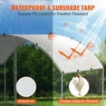 thumbnail image 5 of KFFKFF Metal Chicken Coop 9.8 x 6.5 x 6.5 ft Dome Roof Poultry Cage Chicken Run with Waterproof Cover Large Outdoor Walk in Chicken Coop Cage for Backyard, Farm, 5 of 9