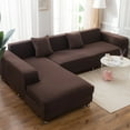 thumbnail image 3 of CHOK 2024 Sofa Slipcover L Shape Gray Sofa Cover Sectional Couch Cover Spandex Non Slip with Elastic Bottom Furniture Protector Cover for for Home Decor 2+3seater, 3 of 10