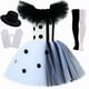 thumbnail image 3 of Disfraz de payaso asesino para niñas, disfraz de Halloween, disfraz de Joker aterrador en blanco y negro, vestido con tutú para niños, ropa elegante para fiesta de carnaval, 3 of 5