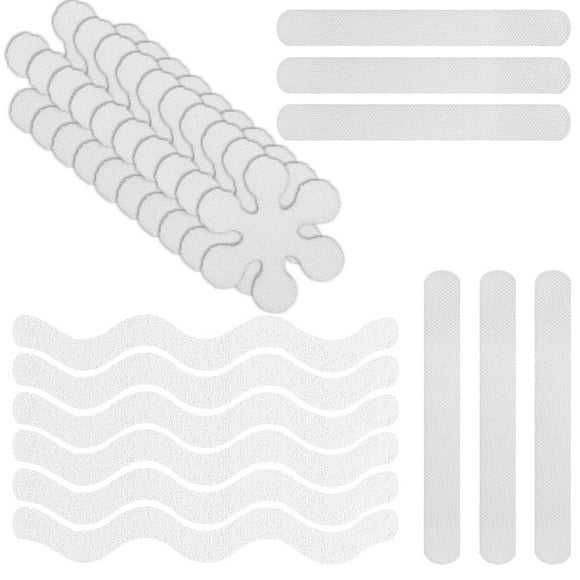 22 Pieces Non-Slip Bathtub Stickers Adhesive Paw Print Bath Treads Non Slip Traction to Tubs Bathtub Stickers Adhesive Decal Anti-slip Appliques for Bath Tub Showers, Pools, Boats, Stairs