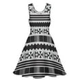 thumbnail image 3 of 2024 Abstract Ethnic Aztec Dress Black And White Dresses High Waist Korean Fashion Graphic Skate Dress Women Oversized Vestidos, 3 of 6