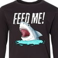 thumbnail image 4 of Inktastic Feed Me with Shark Head Long Sleeve Youth T-Shirt, 4 of 5