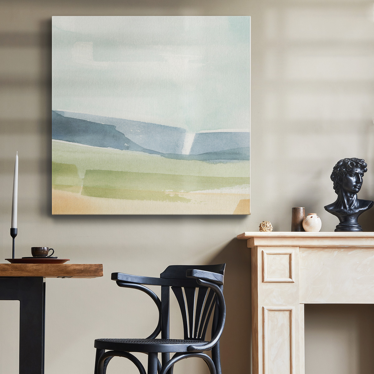 Wexford Home Pastel Slopes II-Premium Gallery Wrapped Canvas, 40" x 40" - Ready to Hang