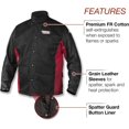 thumbnail image 2 of Lincoln Electric K2987 Shadow Grain Leather Sleeve Welding Jacket, Large, 2 of 6