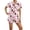 Pink, variant on MAIHAN Womens Pajamas,Brown Highland Cow Print Milk Silk Pajamas Set,Short Sleeve Notch Collar Top and Shorts,Loose Fit Loungewear,Soft Sleepwear for Women,Summer Pajamas(Black,M)