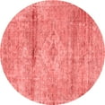 thumbnail image 1 of Ahgly Company Indoor Round Medallion Red Traditional Area Rugs, 8' Round, 1 of 4