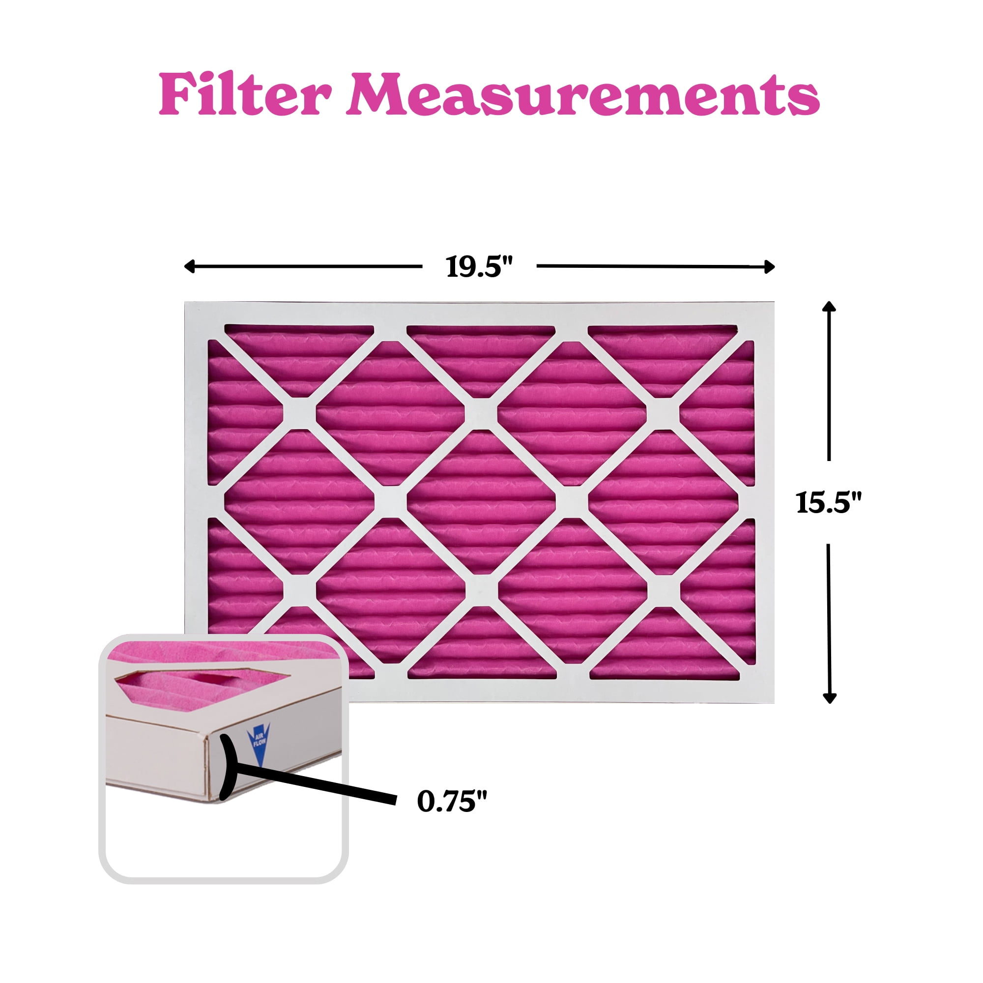 Colorfil 16x20x1 Odor Removal and Color Changing Pleated AC Furnace Air Filter, MERV 8 (2-Pack)
