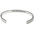 thumbnail image 5 of Unconditional Love Paw Print Stainless Steel Cuff Bracelet - Pet Memorial Jewelry Gift, 5 of 5