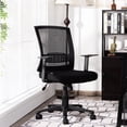 thumbnail image 4 of Costway Mesh Chaise de Bureau Milieu Dos Chaise de Tâche Hauteur Réglable avec Support Lombaire, 4 of 10