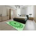 thumbnail image 5 of Ahgly Company Machine Washable Indoor Rectangle Transitional Jade Green Area Rugs, 3' x 5', 5 of 7