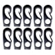 thumbnail image 1 of 10 piezas de botes de gancho elástico de nylon reutilizables negros Gancho de cable de choque para cables de choque Macarena gancho elástico de nylon, 1 of 8