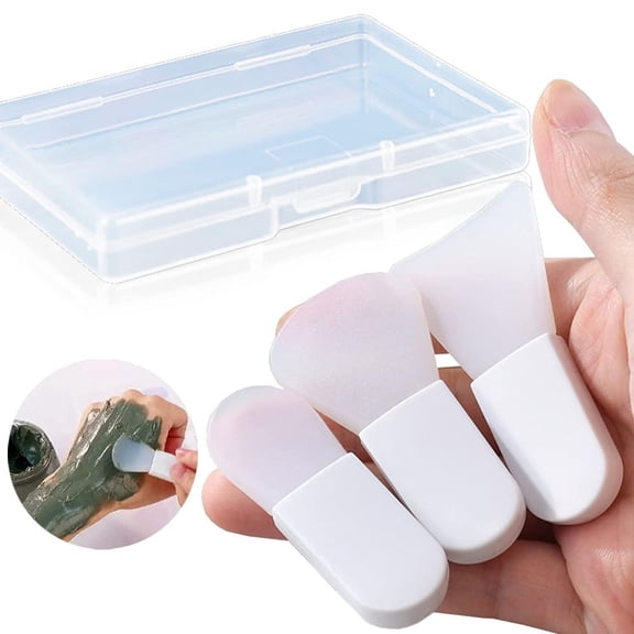 Emlimny Face Mask Applicator Brushes, Mini Makeup Spatula Portable Beauty Tools Set for Facial Mud, Cosmetic Mask, Facial Clay, Eye Mask, Body Lotion and More. 3PCS Soft Silicone Brush Suit