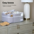 thumbnail image 4 of Lily Miles Baby Diaper Caddy Organizer - Unisex Baby Shower Basket for Newborn - (Gray/Gray, Large), 4 of 18