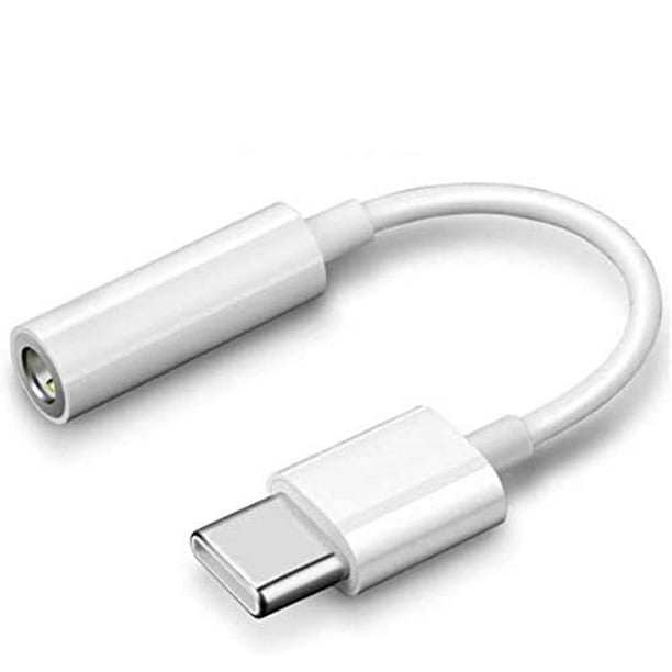 pumpe lærred Karu USB C to 3.5mm Audio Adapter - USB Type C to AUX Headphone Jack Cable  Adapter for Samsung,Google Pixel,LG and More -White - Walmart.com