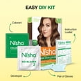 thumbnail image 6 of (4 pack) Nisha Creme Hair Color | Permanent Long Lasting Brown Hair Dye Colour Kit | Golden Brown | Mini Box 40gm / 1.35 Oz, 6 of 9