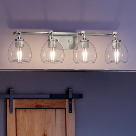 

Luxury Industrial Bath Light 8.875H x 31.875W with Urban Industrial Style Brushed Nickel UHP4183 by Urban Ambiance
