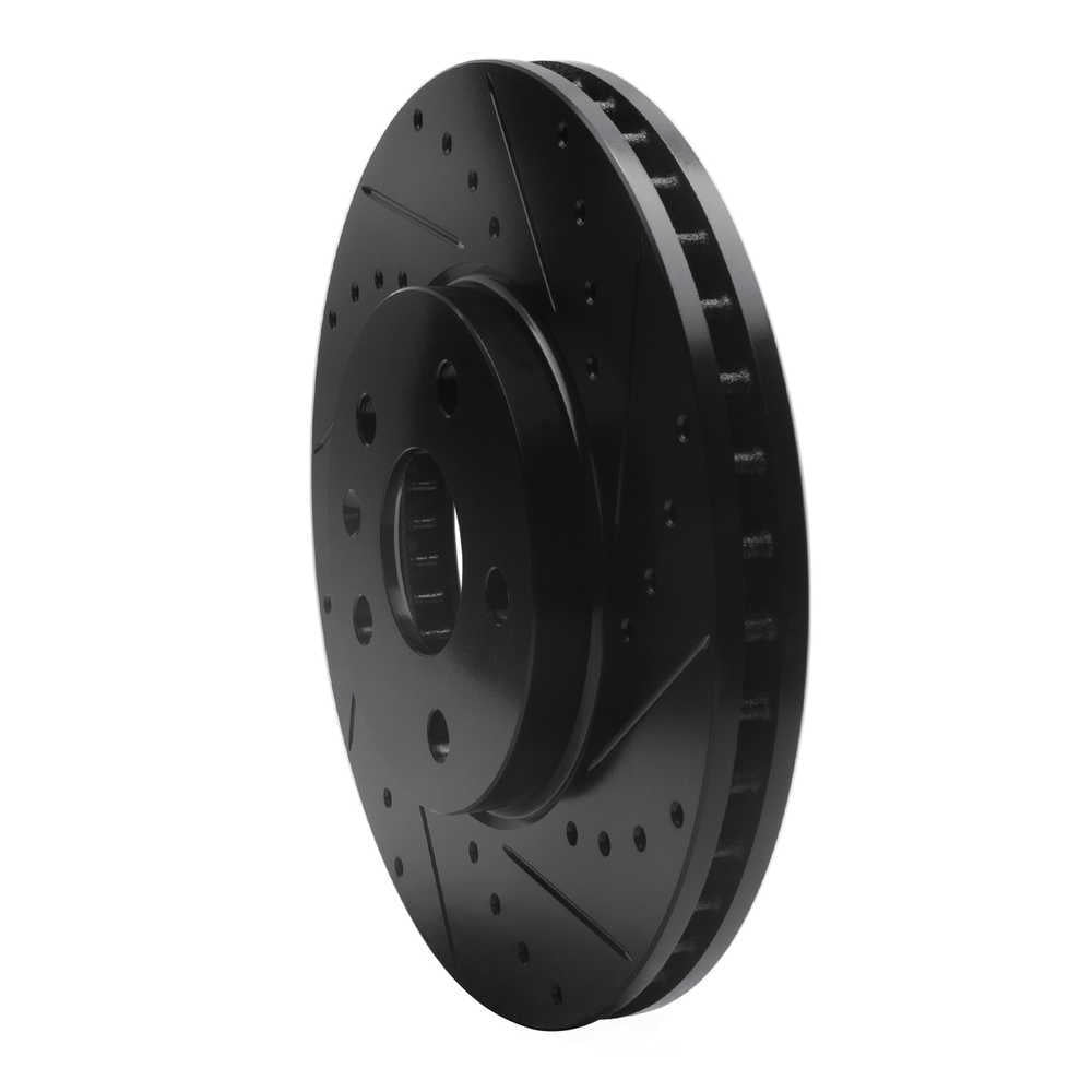 Dynamic Friction Company 633-46025R DFC Brake Rotor - Drilled And Slotted - Black