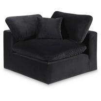 Meridian Furniture Comfy Black Velvet Corner Chair