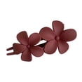 thumbnail image 6 of Xinwanna Girl Hair Clip Flower Decor Solid Color Elastic Spring Fix Tightly Anti-slip Hair Decoration Frosted Pointed Sticks Lady Hairpin Hair Accessory (Navy Blue), 6 of 13