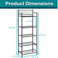 thumbnail image 4 of OUTMASTER 5 Tier Storage Shelves, Ideal for Compact Spaces, Bathroom Shelves and Storage Unit, Black, 4 of 10