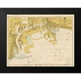 thumbnail image 2 of NOAA Historical Map and Chart Collection 14x12 Black Modern Framed Museum Art Print Titled - Nautical Chart - Los Angeles and Long Beach Harbors ca. 1998 - Sepia Tinted, 2 of 5