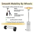 thumbnail image 2 of Universal Patio Heater Wheel Kit-Stainless Steel Silver Bracket + Black Wheels,Patio Tall Propane G, 2 of 5
