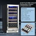 thumbnail image 3 of NEILA 28 Bottle One-Zone Wine Fridge Compressor Wine Cooler Refrigerator, Built-in Glass Free Standing Fridge with 34-65℉ Digital Temperature Control, Safety Lock, Glass Door for Champagne, Wine, 3 of 7