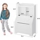 thumbnail image 2 of Historyli Estantería de madera de 120 cm y organizador de juguetes con tapa abatible,ideal para niños y niñas,ideal para sala de juegos,dormitorio y guardería,color blanco., 2 of 8