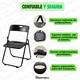 thumbnail image 5 of Silla Negra Plegable Negra 4 Pz Inmatmex, 5 of 10
