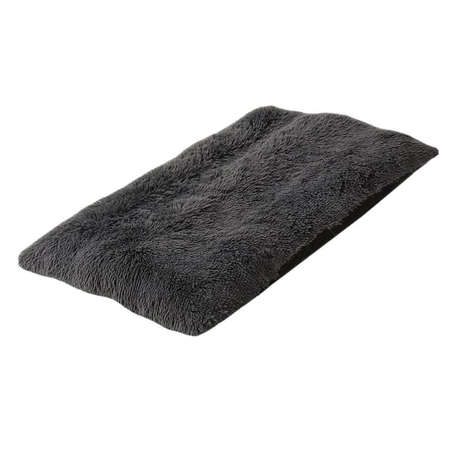 Alfombrilla extraíble para perros y gatos, cama antideslizante para gatitos, caseta de invierno con funda extraíble gris oscuro L