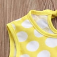 thumbnail image 3 of Fesfesfes Toddler Girls Vest Cute Baby Flower Printed Kids Dress Children Dot Striped Tees Dress T-Shirt Vest, 3 of 7