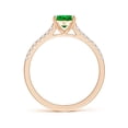 thumbnail image 2 of ANGARA Classic Oval Lab Grown 1.1 Ct Emerald Engagement Ring with Diamond Shank for Women in 14K Rose Gold (Size-8x6mm) | May Birthstone, Anniversary, Jewelry Gift for Women | Lab-Grown Emerald Ring, 2 of 6
