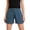 Navy, variant on Women's High Waisted Denim Shorts with Patch Pockets Casual