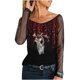 thumbnail image 1 of Blusa informal de manga larga con cuello redondo y manga larga para mujer Pompotops FGAJ1648, 1 of 5