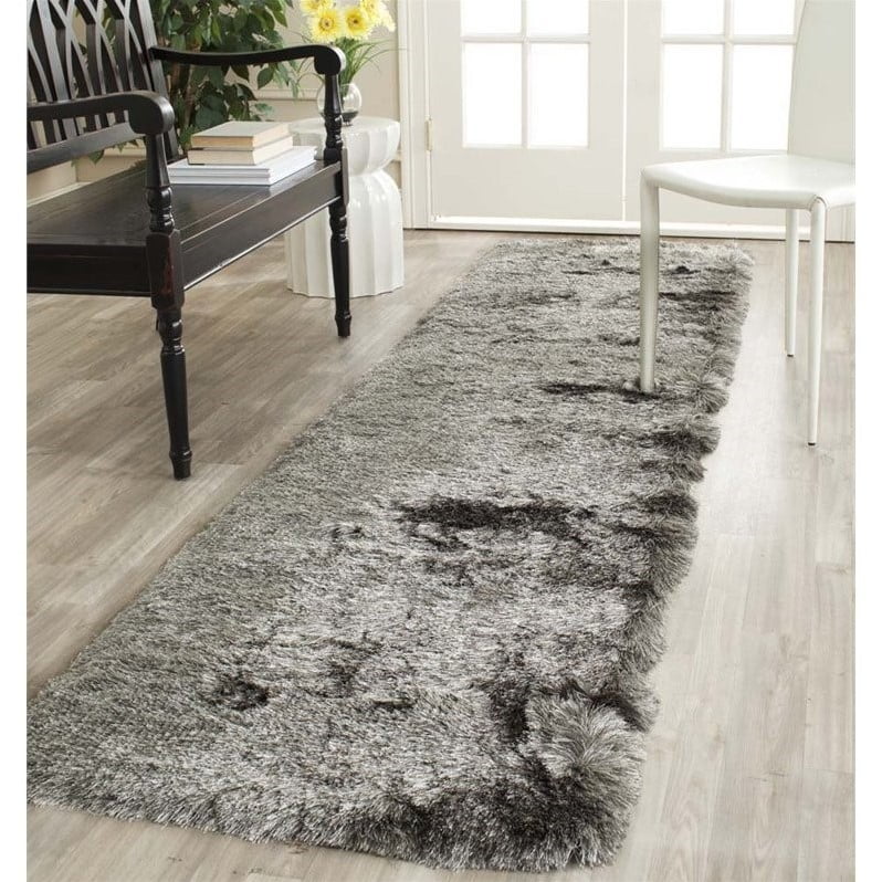 Safavieh Paris Shag Silver Shag Rug Runner 2'3" x 12' Walmart Canada