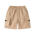 thumbnail image 4 of Summer Thin Breathable Little‑Kids Casual Cargo Knee Shorts, Hook‑and‑Loop Pocket Korean Trendy Outdoor for Boys, 4 of 4