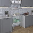 thumbnail image 5 of AmGood Stainless Steel Double Deck Overshelf – 14 in. x 30 in. – Heavy Duty, NSF Certified, Commercial-Grade, Adjustable Tiered Shelf for Kitchen Prep Tables and Workbenches, 5 of 8