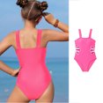 thumbnail image 3 of Kids Girls Bathing Suits Sleeveless 1 Piece Swimsuits Cozy Cute Bathing Suits Girls Size 8-9 Years Clothes, 3 of 7