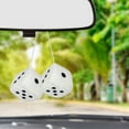thumbnail image 4 of AIYUQ.U Plush Car Dice - Vibrant Rear View Mirror Charms and Decor, 4 of 9
