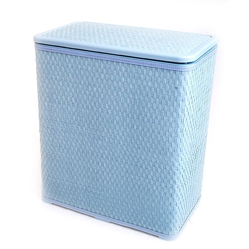 Wicker Blue Laundry Hamper, 1 Each