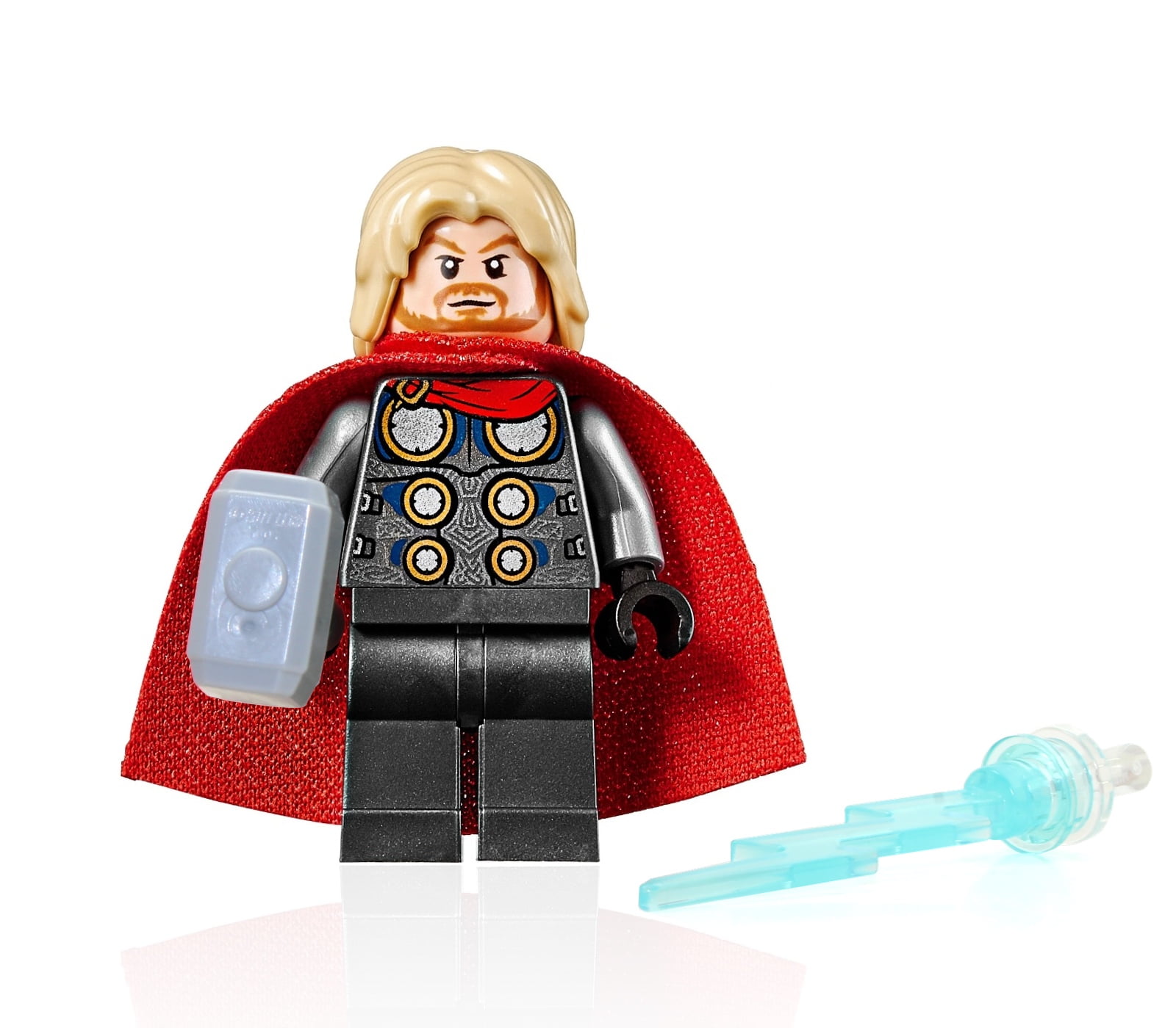 LEGO Super Heroes Avengers Minifigure Thor with Mjolnir Hammer and Lighting Bolt 2020 Version