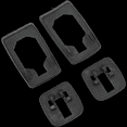 thumbnail image 1 of Juego de 4 Sellos para Manijas de Puerta de Vehículo, 1 of 9